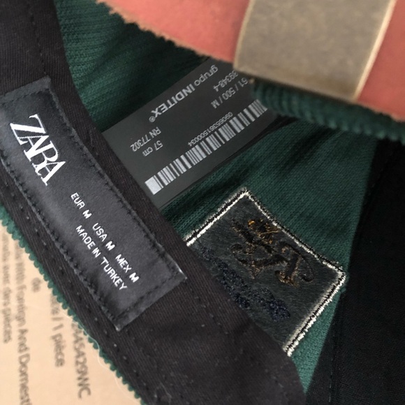 Zara embroidery corduroy cap hat unisex - Picture 5 of 8